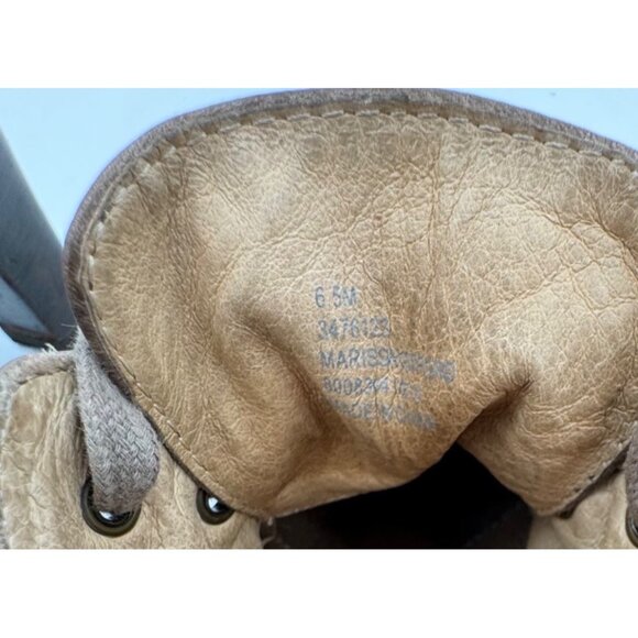 Frye Marissa Brown Leather Lace-Up Heeled Oxford Size 6.5 M Shoes - Picture 5 of 10